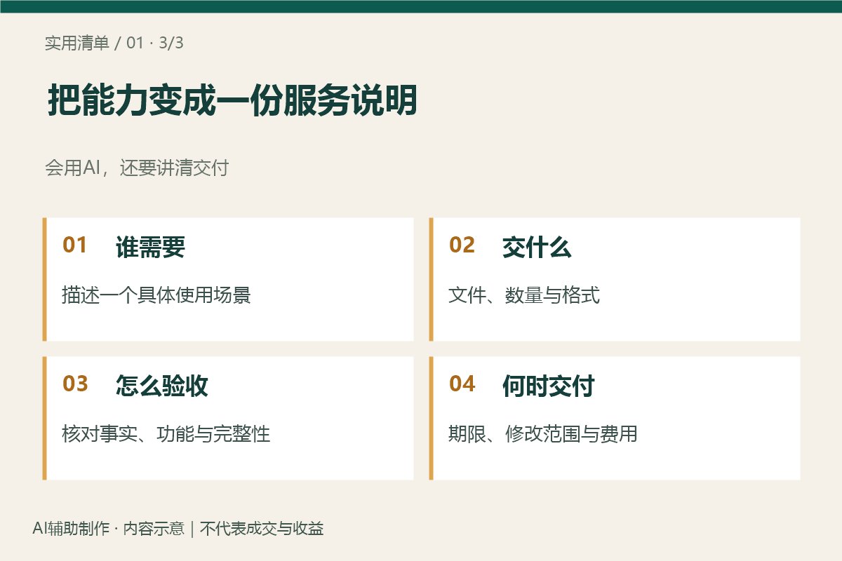 把能力变成一份服务说明