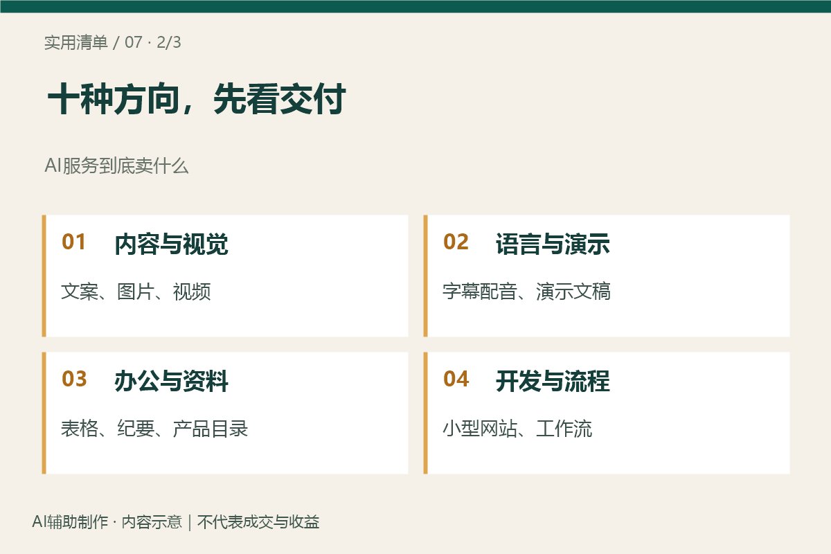 十种方向，先看交付