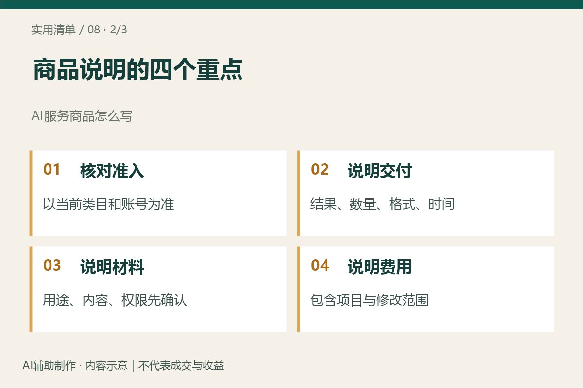 商品说明的四个重点