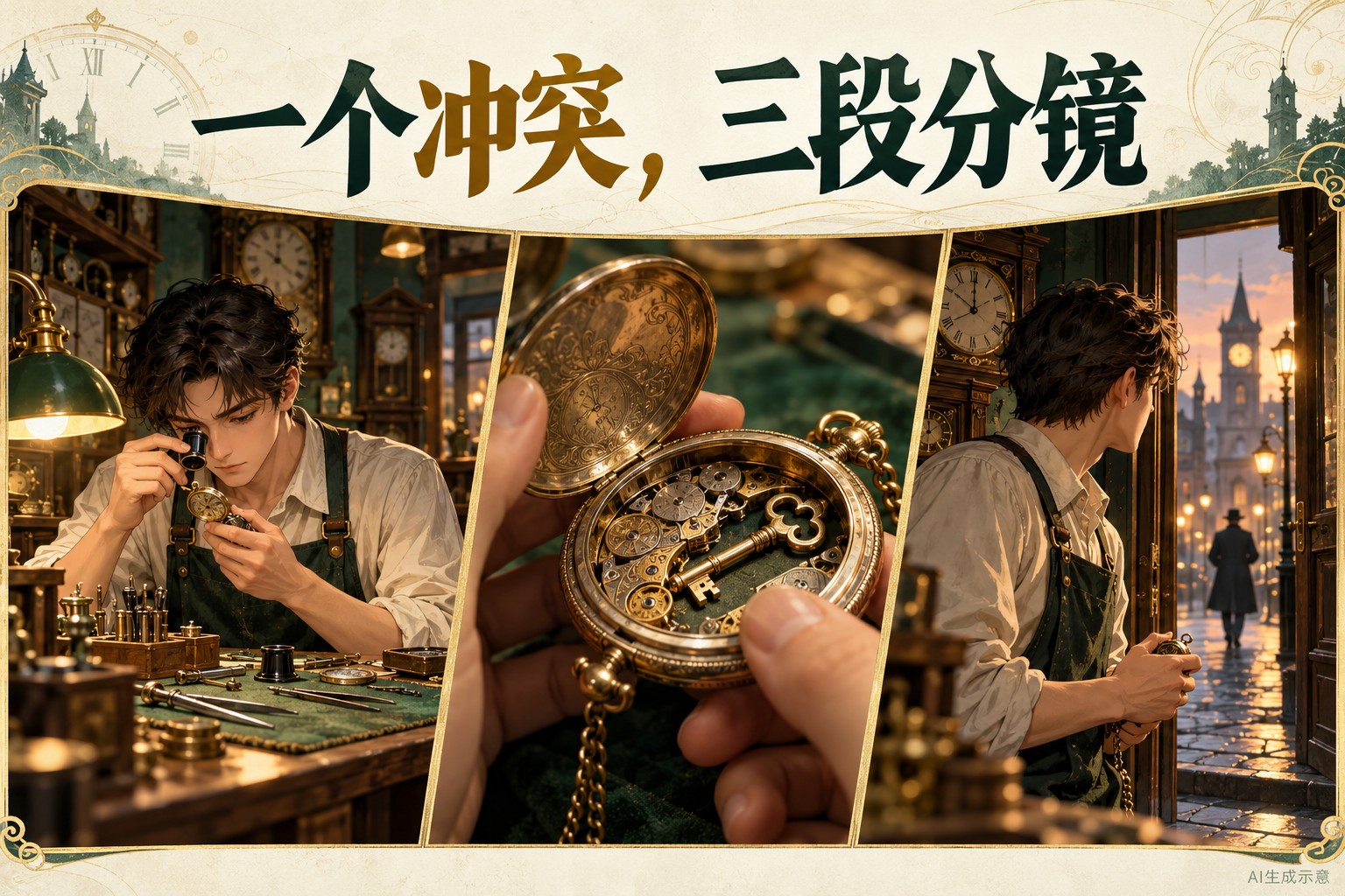 连续分镜示意