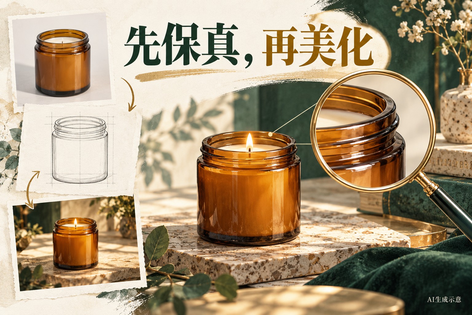 商品保真示意
