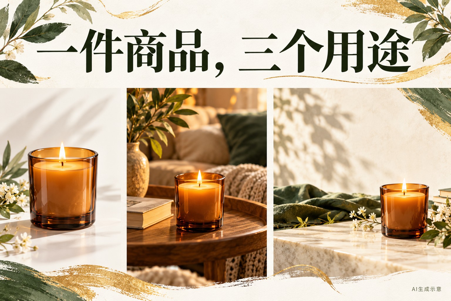 三个用途的构图示意